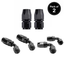 2Pcs AN6/AN8/AN10/AN12 Swivel Hose End Fitting Adapter Oil/Fuel/Gas Hose Line 