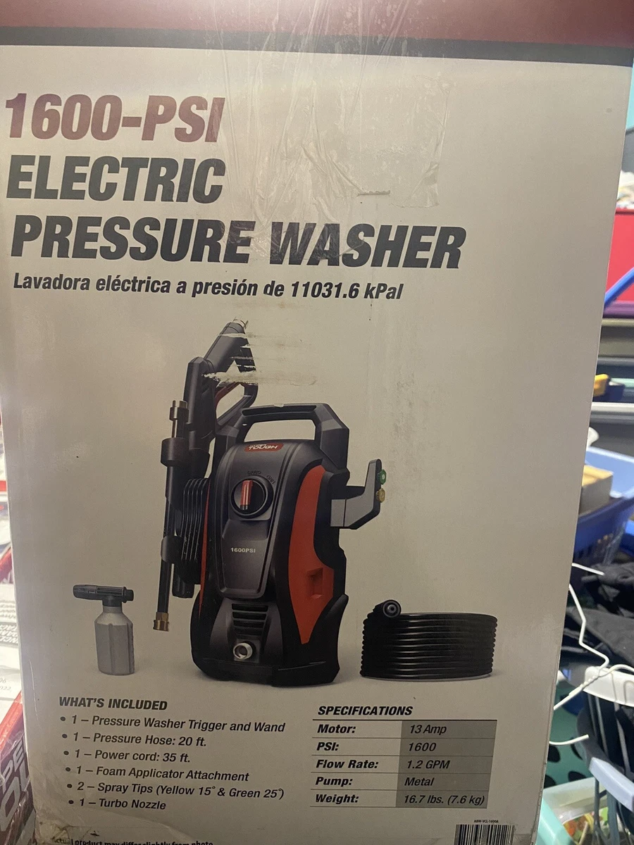 Hyper Tough 1600 PSI Electric Pressure Washer ABWVCL1600A
