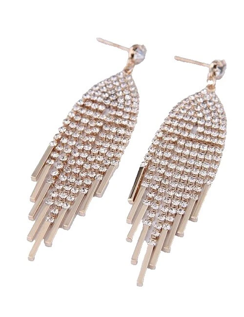 Crystal Tassel Beauty Fashion Earrings