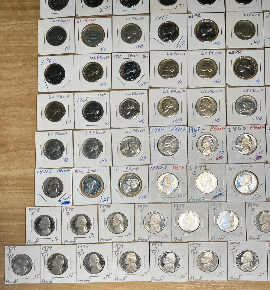 83 Jefferson Proof Nickels 1956-1979! Instant Coin Collection & Free Shipping! - Image 4 of 4