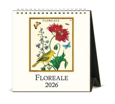 Cavallini & Co. Floreale 2026 Easel Desk Calendar, 6.5"x6.5"