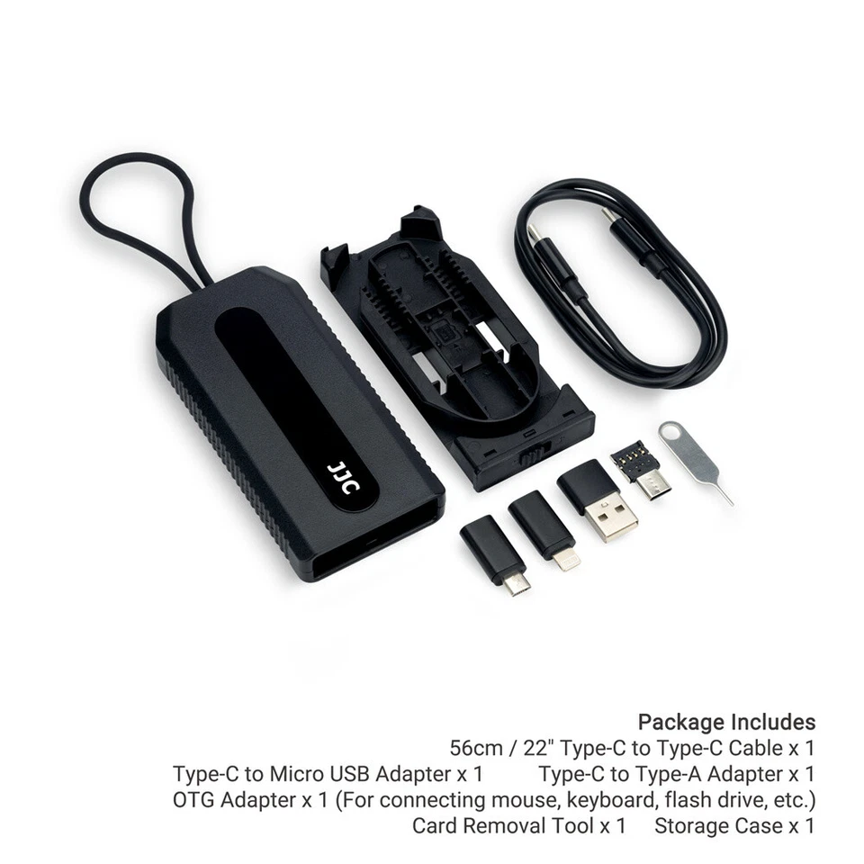 Multi-Function 22" 65W USB Type C Cable+Type A Micro USB OTG Adapter Case Travel - Image 3 of 4