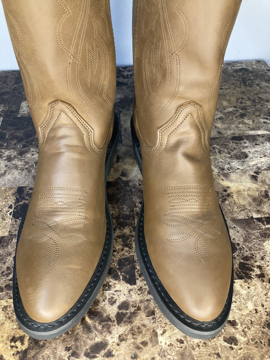 Justin Boots JB1100 Mens Brown Leather Ranch Cowboy Boots  display picture 1
