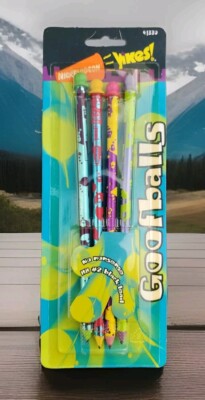 RARE Vintage Yikes! Goofballs 1997 Pencils Pack of 4 Made USA NOS 91330