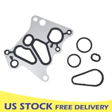 1x Engine Oil Cooler Gasket Oil Filter Housing Gasket+O-Rings For Mercedes-Benz 