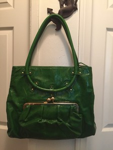 kelly green leather purse