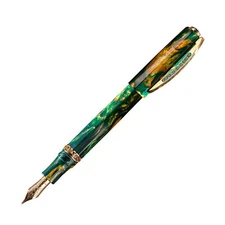 Visconti Medici Palazzo Fountain Pen in Riccardi with Yellow Gold Trim - Fine