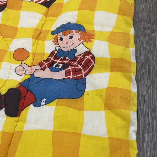 Raggedy Ann Andy Vintage Schlafsack gelb 34" x 69" Baumwolle mit Polywatte - Bild 13 von 14