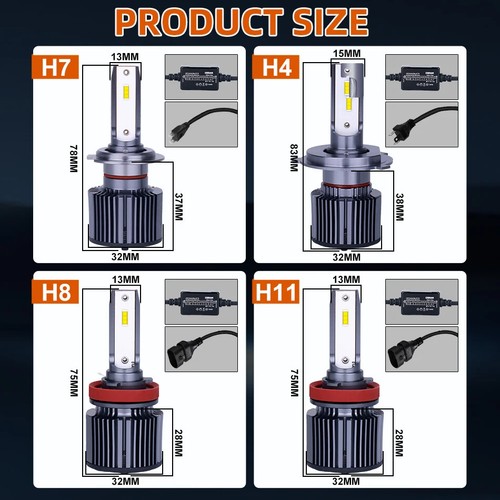 Canbus H4 H7 H1 LED Car Headlight 50W 6000K Car Lamps Fog Lights Auto Bulbs - Picture 20 of 22