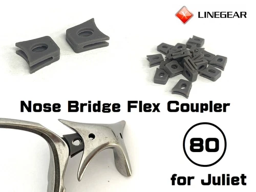 LINEGEAR Nose Bridge Flex Coupler for Oakley X-Metal Juliet - 2 pcs [NBFC80-DG]
