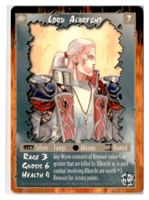 Rage:CCG- Lord Albrecht - White Wolf - limited