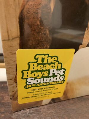 THE BEACH BOYS PET SOUNDS NUMBERED YELLOW GREEN VINYL 2xLP