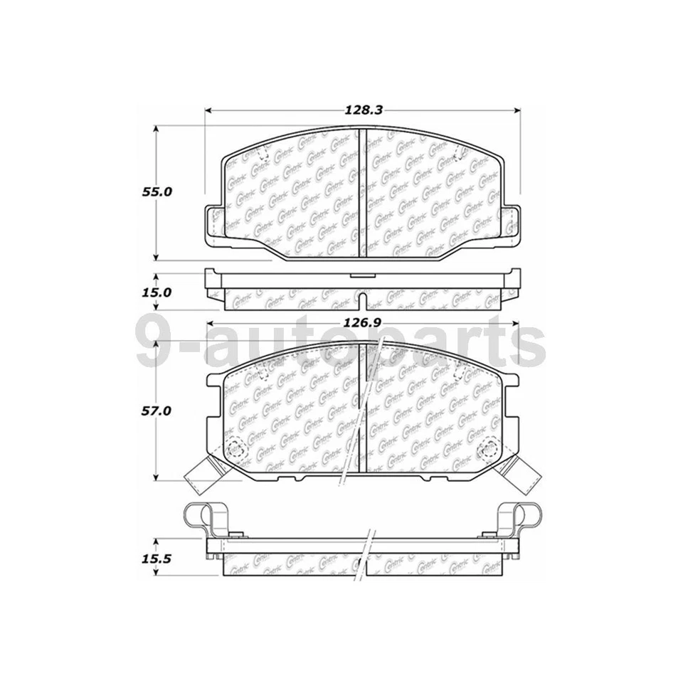 Rotores de freno de disco delanteros + pastillas de freno de cerámica para Toyota Previa 1991-1997 Foto 2 de 4