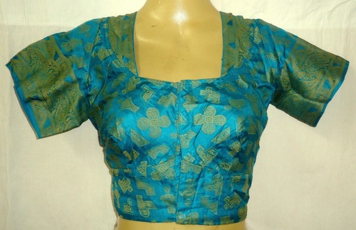 BVH Vintage Sari Saree Blouse Choli Top BUST 32" Pck Green P1 E310 Woven #ABCO1 - Picture 19 of 24