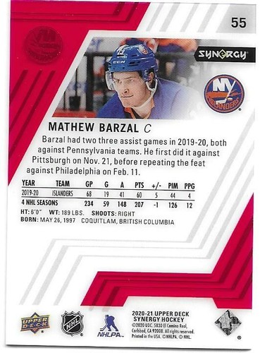 2020-21 Upper Deck Synergy Base Red Parallel "You Pick / Choose from list" - Picture 66 of 82