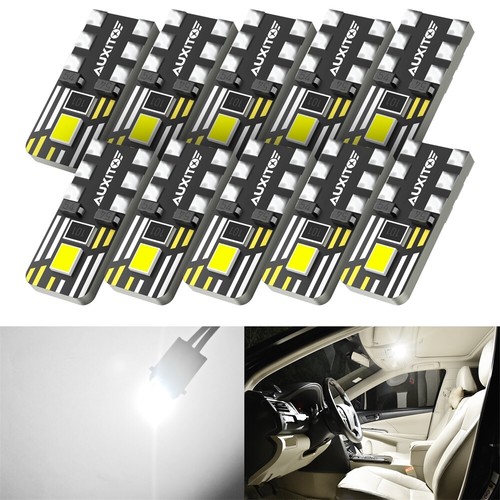 10x Ampoule LED Plaque d'immatriculation Dôme Super Blanc T10 194 168 W5W Neuf