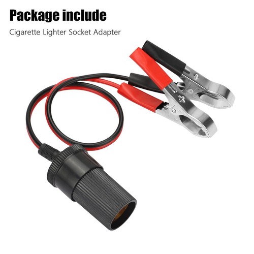 15PC Car Battery Alligator Clamp Clip Cigarette Lighter Power Adapter Socket 12V - Picture 3 of 9