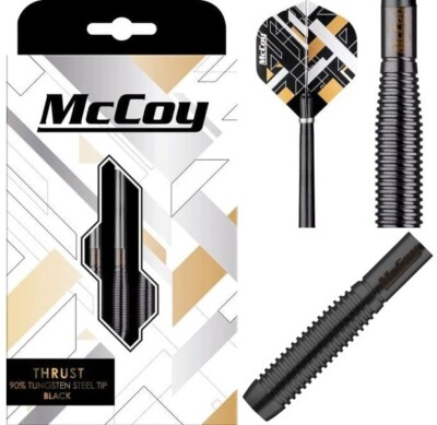 McCoy Soft Darts 90% Tungsten Barrel Ringed schwarz 18g 6104 Thrust