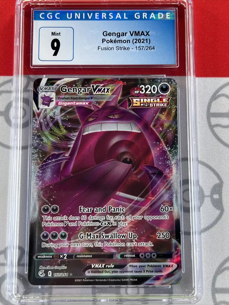 Pokemon Card CGC GEM MINT 10 GENGAR VMax 157/264 Fusion Strike 2021