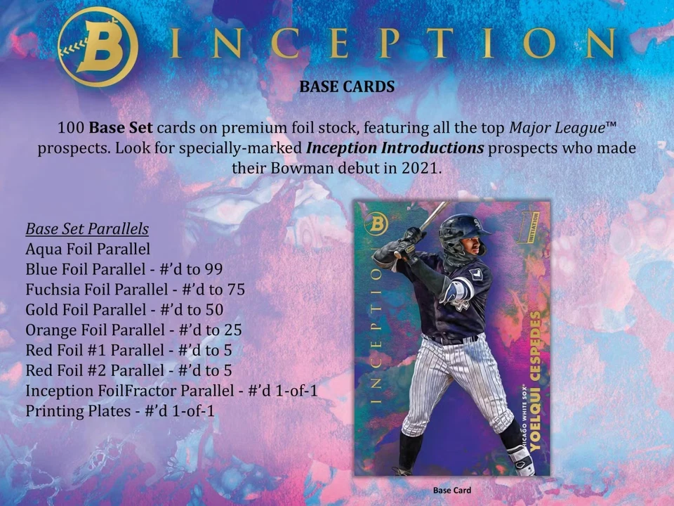 2021 Bowman Inception Baseball Factory Sealed Hobby Box - Image 4 of 4