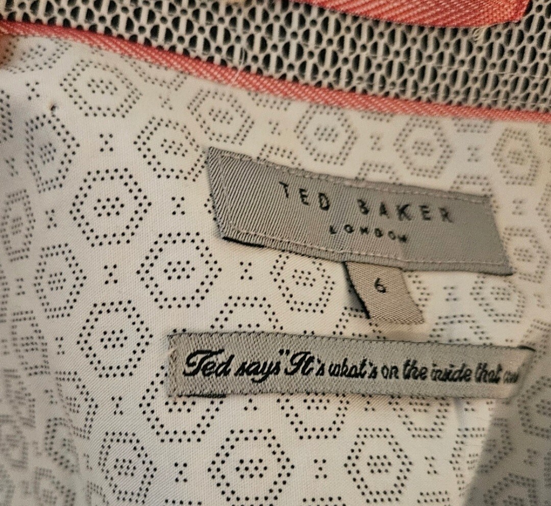 Ted Baker Patterned Light Blue Button Down Shirt … - image 6