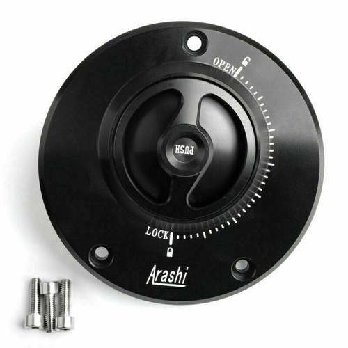 KEYLESS Fuel Cover Gas Tank Cap Blk For Kawasaki VERSYS1000 ABS GTR1400 10-18 E2 - Picture 6 of 7