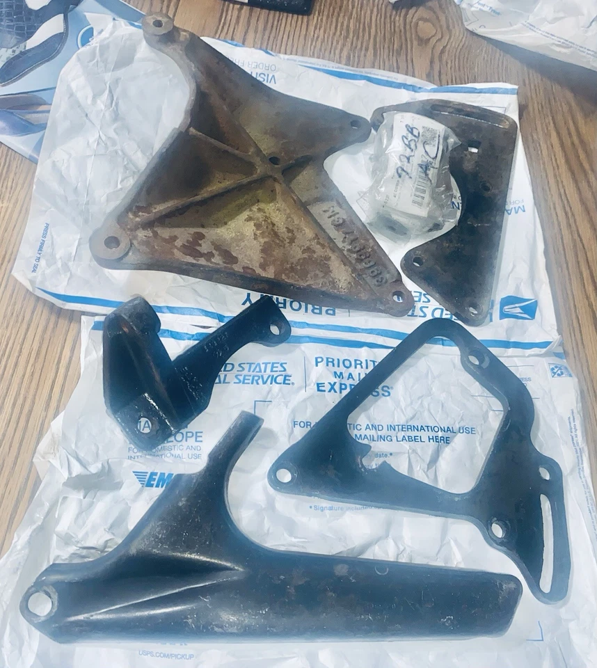 1969-1978 SS402-SS454 Chevelle 69-76 BB chevy ar condicionado suportes GM Original - Imagem 2 de 3