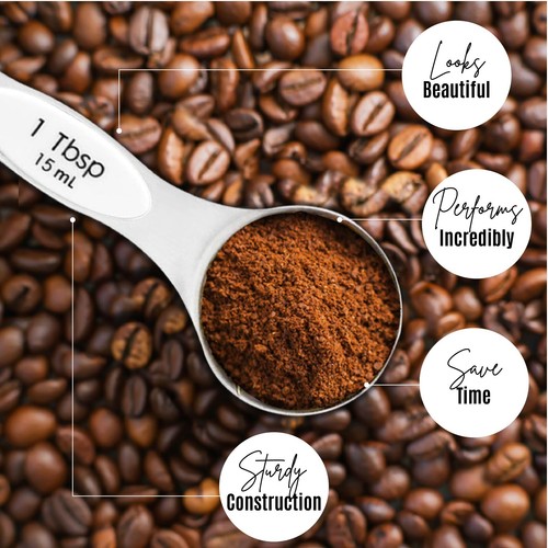 Magnetic Dual Sided Measuring Spoons w/ Leveler Stainless Kitchen Tool -Set of 9 - Picture 111 of 116