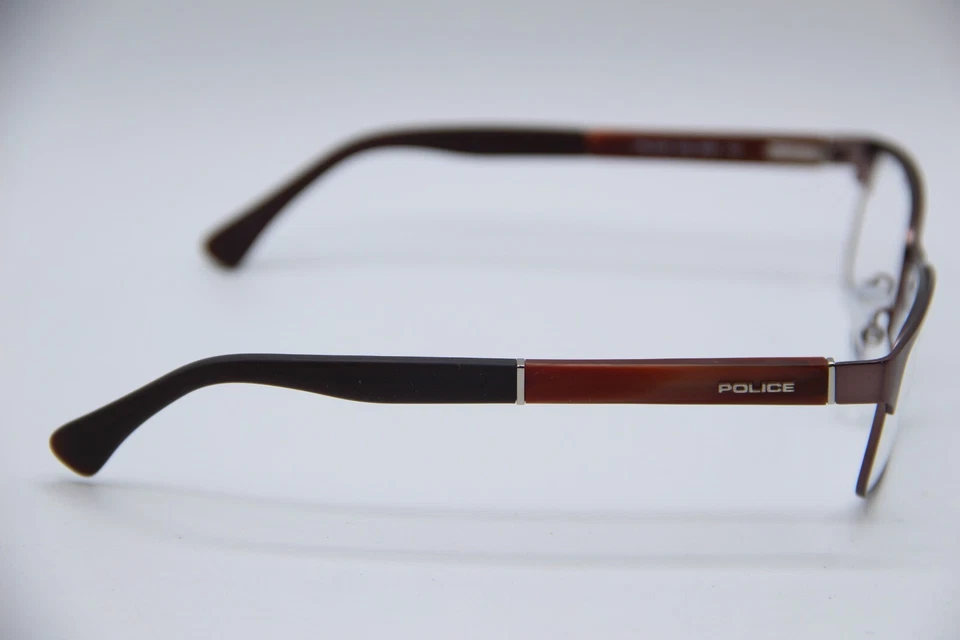 NUEVAS GAFAS POLICE VPL 431K COL. 0K03 MARRÓN GUNMETAL MONTURAS AUTÉNTICAS 54-17 Foto 4 de 4