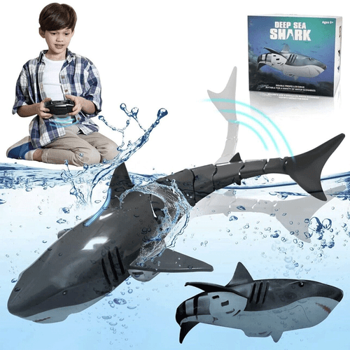 Remote Control Dinosaur Kids Whale Shark Diving Rc Boat Light Spray Water Toy - Picture 2 of 12
