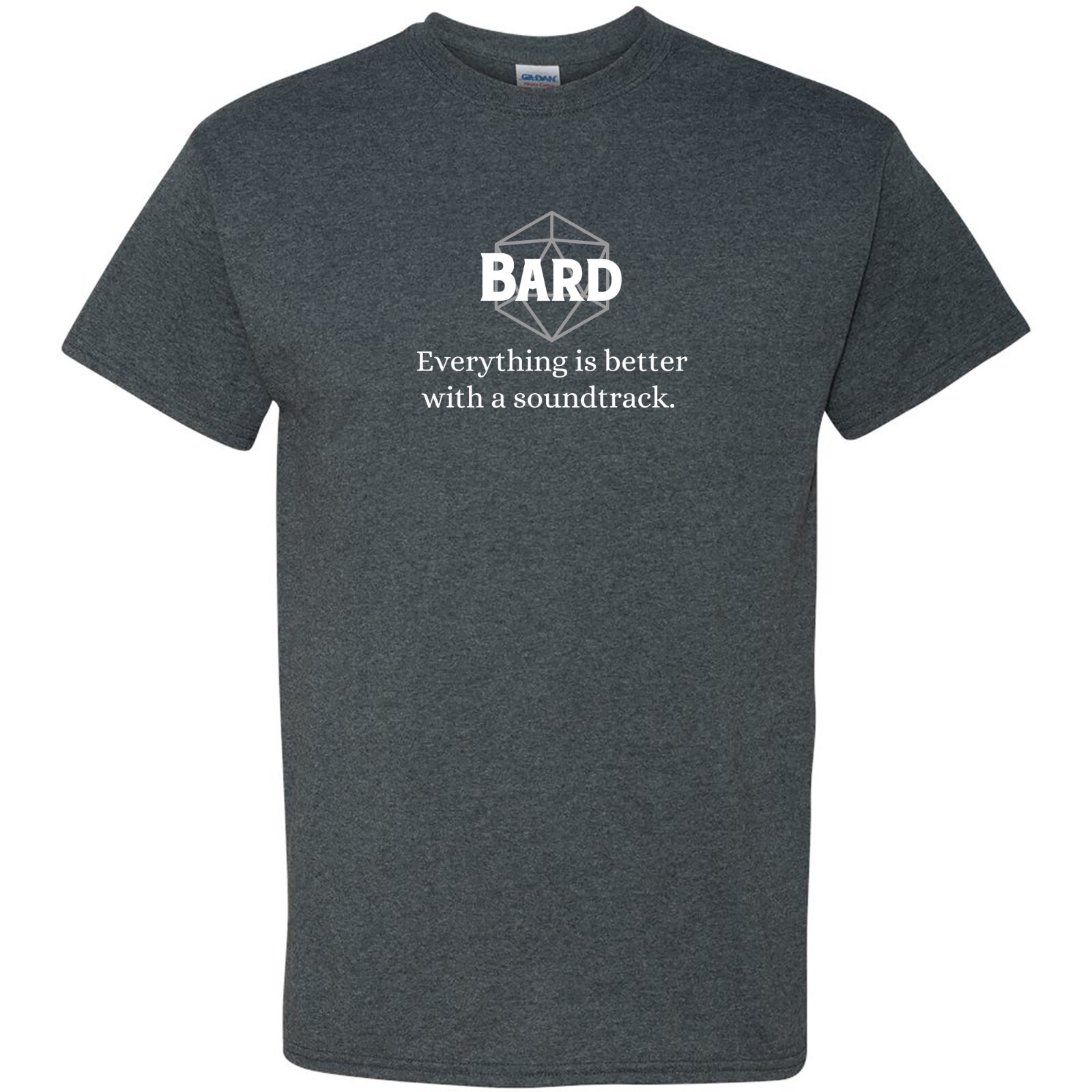RPG Class Quote Bard - Juego de Mesa Fantasía Camiseta - Dark Heather