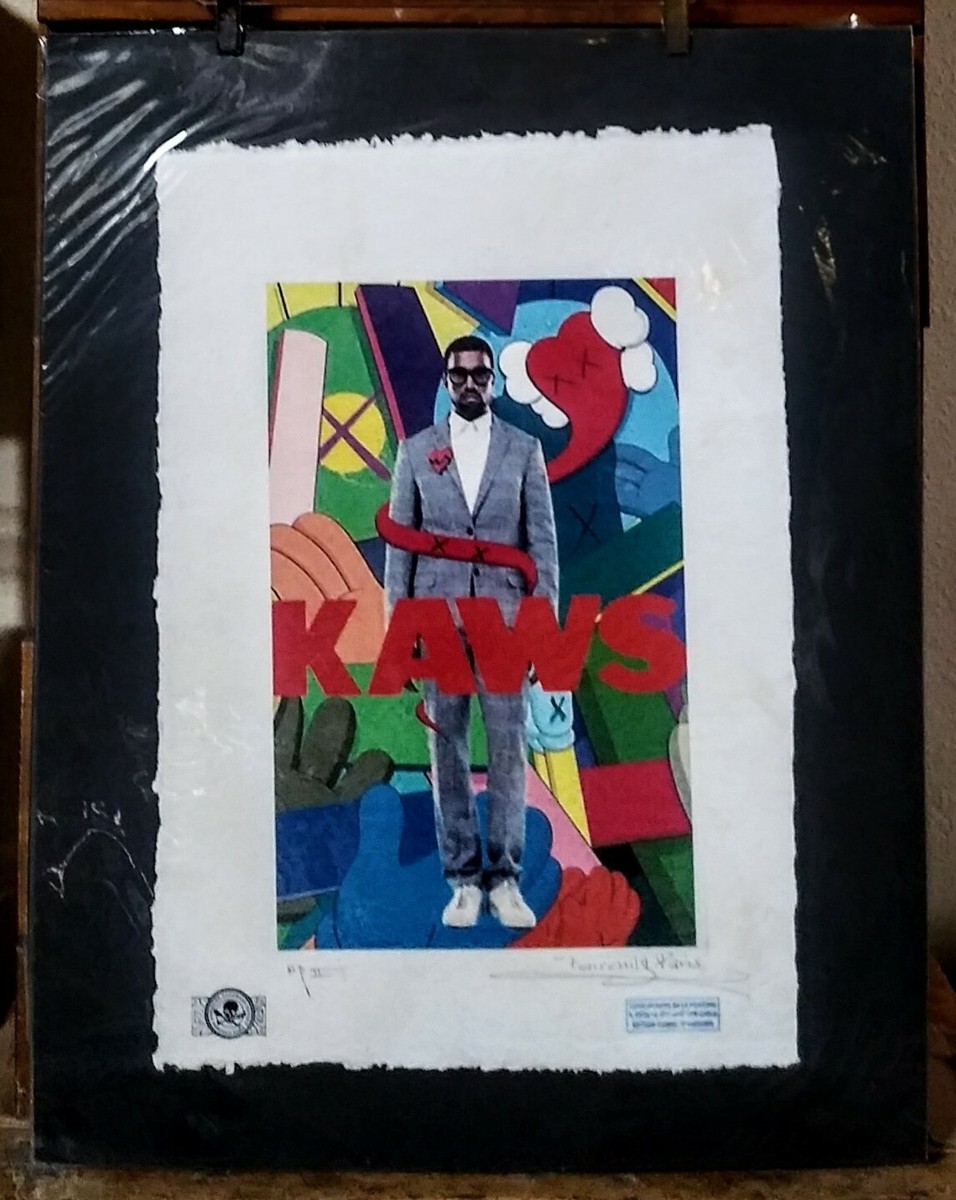 Kanye West, KAWS, Artist Proof 22'x 15'x Signed Fairchild