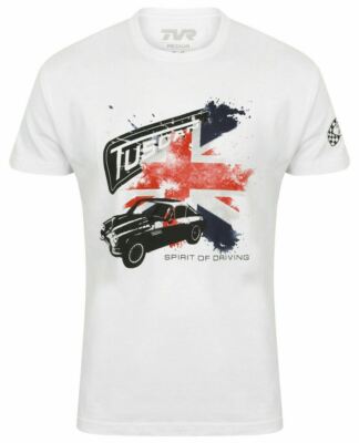 Tvr T-Shirt Tuscan Union Jack Flagge Herren Offiziell Waren Britisch SPORTS Auto