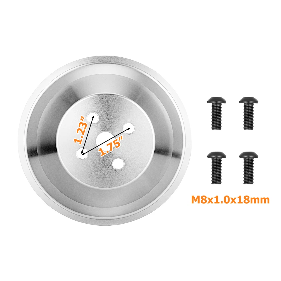 For Ford Small Block Water Pump Pulley 289 302 351W 2 Groove Dual Sheave - Image 3 of 4