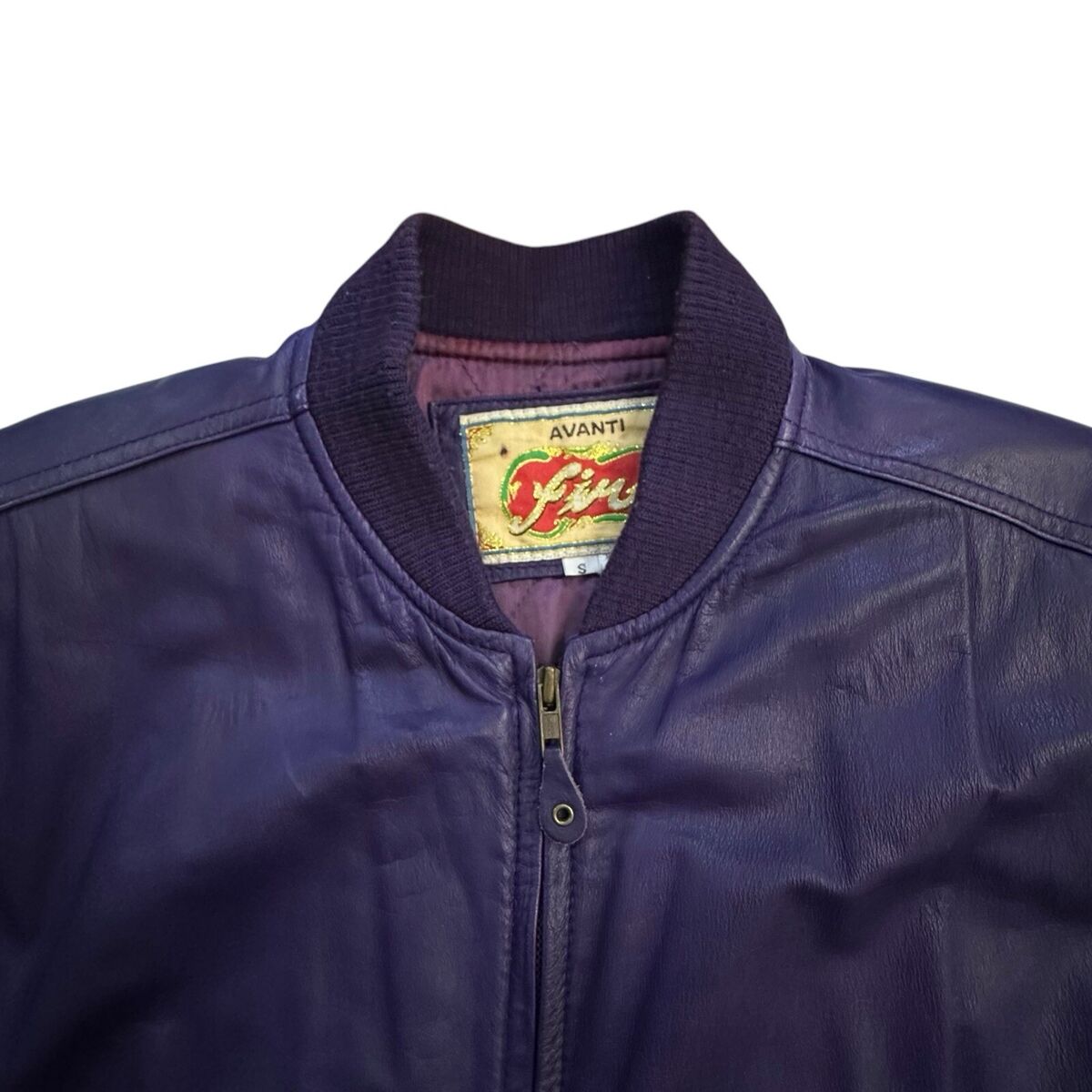 Vintage 80s 100% Leather Avanti Fino Bomber Jacket Small Vintage 80s 100% Leather Avanti Fino Bomber Jacket Small
