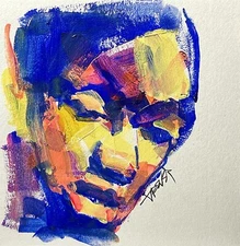 ORIGINAL Abstract Figurative Acrylic Portrait Paintings Portrait Painting