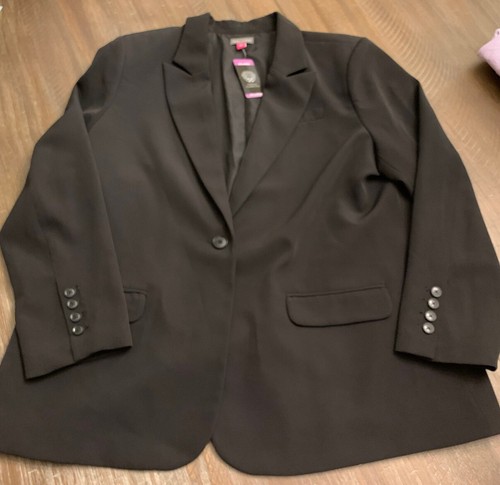 Vince Camuto Ladies Fully Lined Padded Shoulder Split Blazer Size XXL Black NWT - Bild 2 von 6