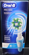 Oral B Pro 1000 Rechargeable Toothbrush Deep Cleaning Light Blue New & Sealed