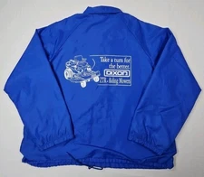 Vintage Dixon ZTR Mowers Dealer Nylon Lined Jacket Auburn Sportswear USA Made XL