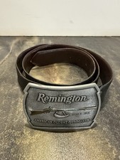 Vintage Remington Leather Belt Limited Edition .22 Rifle Series 1976 Buckle