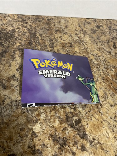 RAR Pokemon Smaragd Version Gameboy Advance GBA Insert POSTER (Englisch/Französisch) - Bild 6 von 6