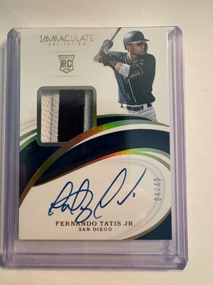 2019 Panini Immaculate Collection - Rookie Patch Auto Fernando Tatís Jr. #38...