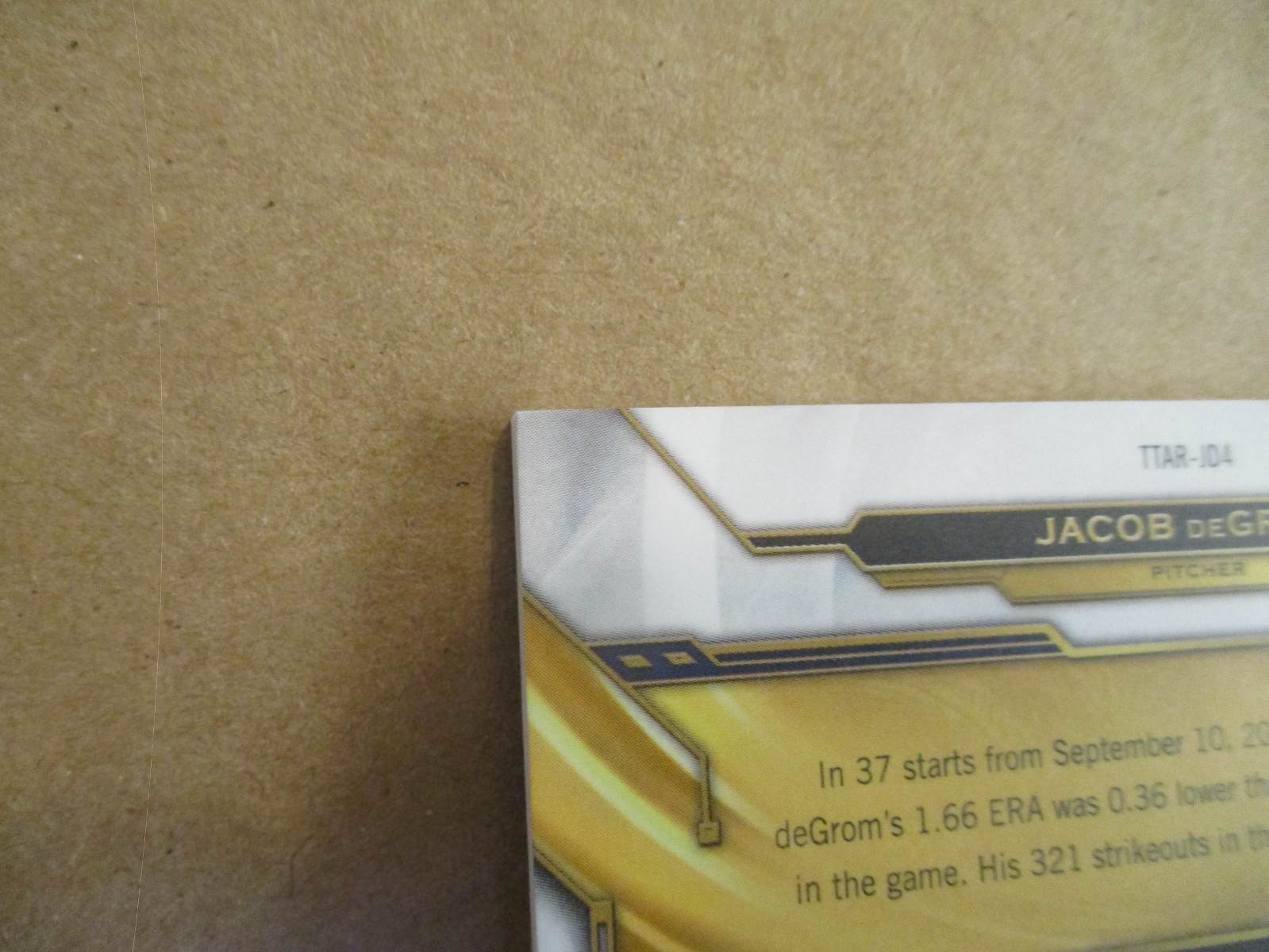 2019 TOPPS TRIPLE THREADS JACOB DEGROM #TTAR-JD4 3 COLOR RELIC PATCH AUTO 2/3 view 15