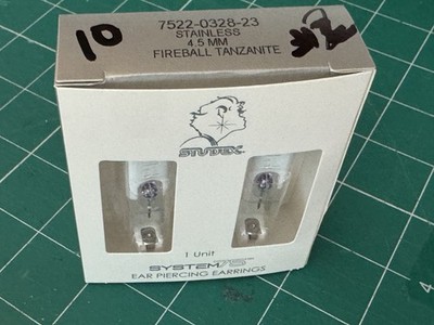 Studex SYSTEM75 STAINLESS 4.5MM FIREBALL TANZANITE 7522-0328-23
