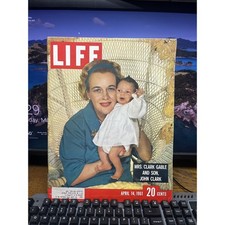Life Magazine April 14 1961 - Mrs. Clark Gable and Son, John Clark/Eichmann-ADS