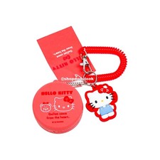 Hello Kitty Silicone Mini Case Charm Keychain Coil Strap Coin Pouch NWT Japan