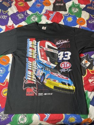 Vintage John Andretti Petty Racing 43 STP Checkered Flag T-shirt XL