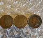 1864 Indian Head Cents  3 penny coins
