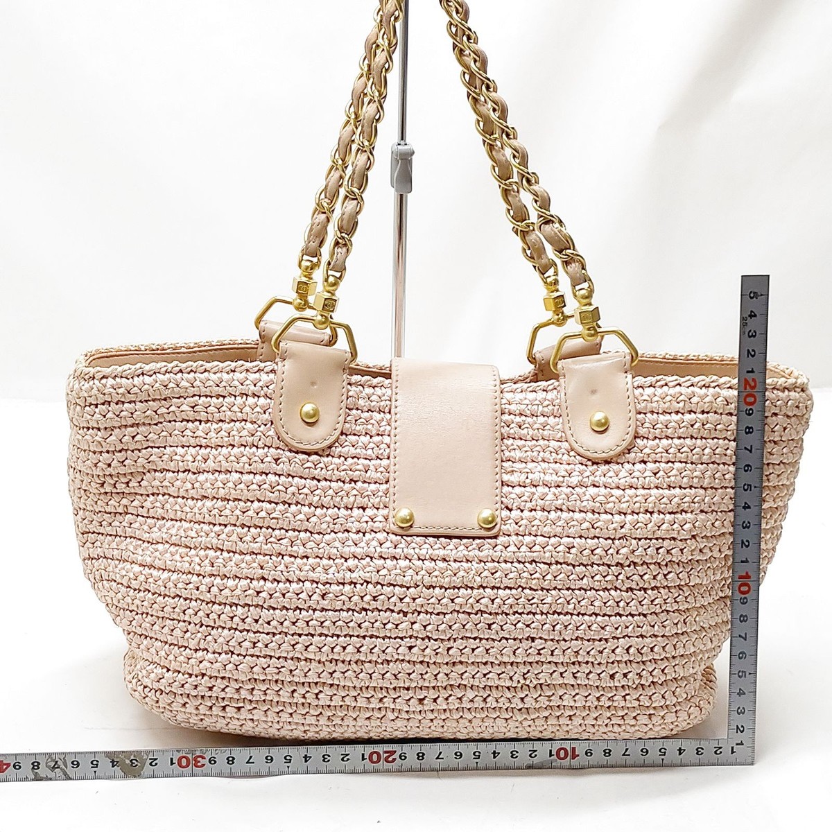 Chanel Hand Bag Pink Straw 2657373 | eBay