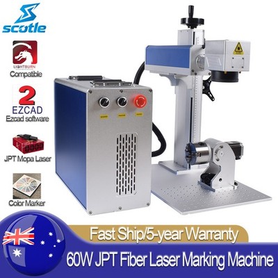 60W JPT Mopa M7 Fiber Laser Marking Machine Metal Steel Engraver Color Marker AU